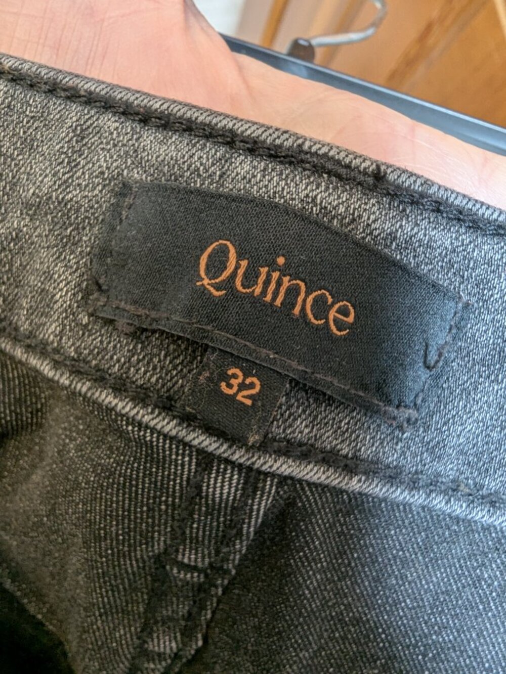 Quince Luna Stretch Slim Straight Jeans Grey 32 - Picture 6 of 9